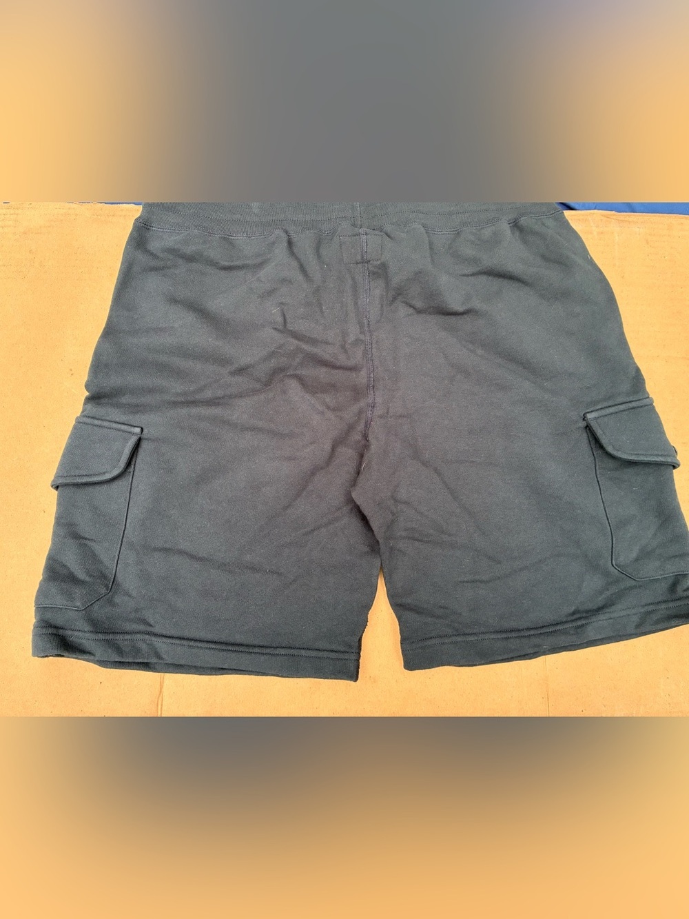 Todd Snyder Black Cargo Drawstring Shorts with Cream Drawcord - Picture 2 of 3